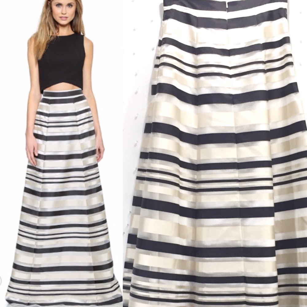 Black Halo Eve Laurel Berman Maxi Skirt Sz 6 NWT